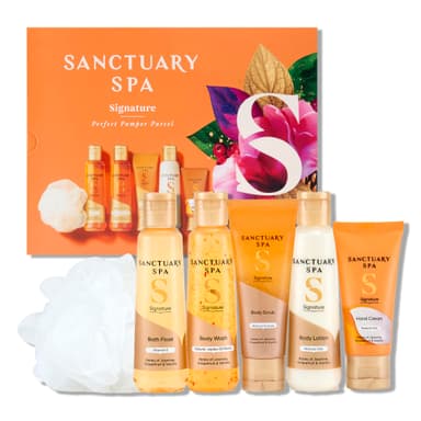 SANCTUARY Spa Signature Perfect Pamper Parcel – Luxury Bath & Body Gift Set for Women with Body Wash, Lotion & More – Relaxing Spa Gift for Her, Ideal for Birthday, Christmas or Self Care view 1