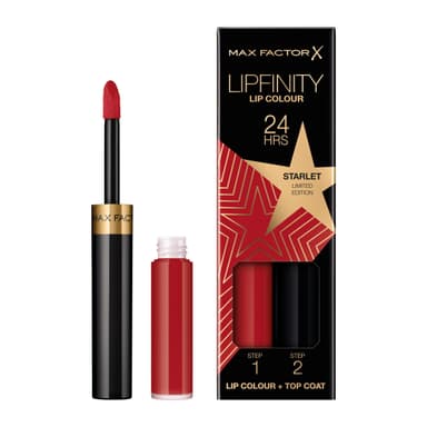 Max Factor Lipfinity Starlet, Long-Lasting, Two Step Lipstick, Vibrant Colour, Hydrating, Lasts 24 Hrs, Matte Lip Colour With Glossy Top Coat, 4.2g view 1