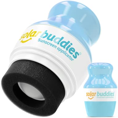 Solar Buddies Sunscreen Applicator - Full Blue - Refillable Roll on Sponge Sunscreen, Suncream & Lotion Applicator For Kids, Adults & Families - Holds 3.4fl oz, Perfect Size for Travel view 1