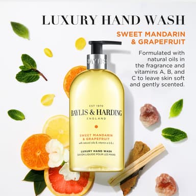 Baylis & Harding Sweet Mandarin and Grapefruit Hand Wash, 500 ml (Pack of 3) - Vegan Friendly view 4