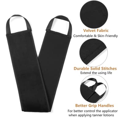 YVOIER Leakproof-lined Tanning Mitt set - Luxury Velvet Fake Tan Mitt, Streakless Back Tanner Applicator for Lotion, Tanning Brush, Exfoliating Glove, Face Mit view 4