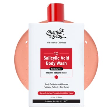 Chemist at Play 1% Salicylic Acid Body Wash 473ml | Paraben & SLS Free | Gentle Exfoliating Shower Gel | Prevents Body Acne, Bumpy Skin & Deep Cleanses Skin | For Men & Women view 2