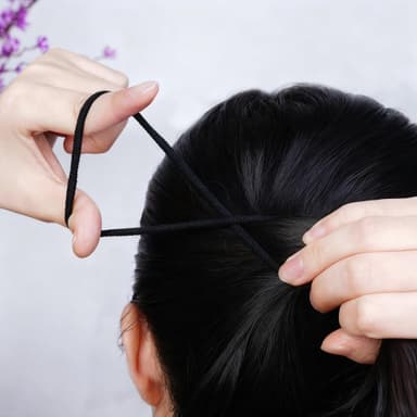 ZHIYE Elastic Hair Ties, 100 Pcs Thick Seamless Hair Bands No Damage Soft Ponytail Holders Hair Bobbles for Girls Women, Black view 4