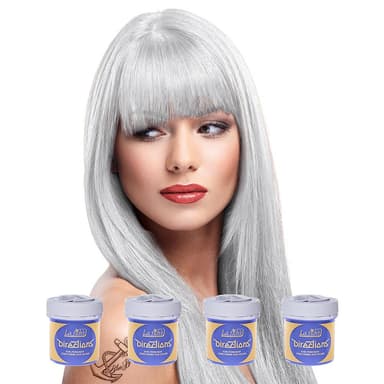 4 X La Riche Directions Semi-Permanent Hair Color 88ml Tubs - White Toner view 1