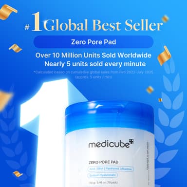 medicube Zero Pore Pads 2.0, Dual-Textured Facial Toner Pads for Exfoliation and Pore Care with 4.5% AHA Lactic Acid & 0.45% BHA Salicylic Acid, Ideal for All Skin Types, Korean Skin Care (70 units) view 2