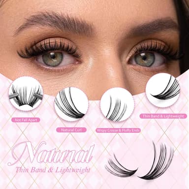 FADLASH 200pcs 0.07mm D Curl 8-16mm Mix with Bond and Seal and Tweezers Soft Wispy Cluster Lashes DIY Eyelash Extensions view 3