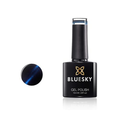 BLUESKY Gel Nail Polish, Cat Eye Coat, Blue, KA548, 10ml Gel Polish (Requires curing under UV/LED Lamp and a Dark Base to obtain effect pictured) view 1