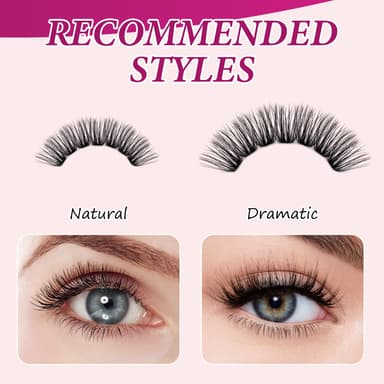 Fadlash Lash Clusters 240pcs 3D Effect 0.07 D Curl 12-18MM 40D DIY Individual Eyelash Extenisons Fluffy Cluster Eyelashes False Lashes DIY at Home view 4