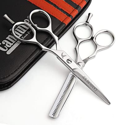 Candure Hairdressing Scissor Hairdresser thinning Scissor Set - 5.5 Inch Hair Cutting and Hair Scissor with Comb and Pouch - for Men, Women, Children and Professional Barbers view 2