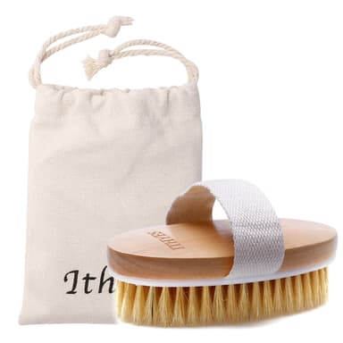 Ithyes Dry Brushing Body Brush Exfoliating Brush Natural Bristle Bath Brush for Remove Dead Skin Toxins Cellulite,Treatment,Improves Lymphatic Functions,Exfoliates,Stimulates Blood Circulation view 1