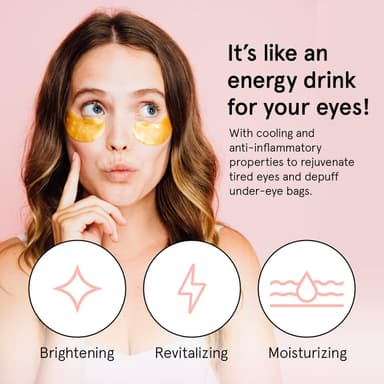 grace & stella Award Winning Under Eye Mask - Reduce Dark Circles, Puffy Eyes, Undereye Bags, Wrinkles - Under Eye Gel Patches, Vegan Cruelty-Free Self Care (4 Pairs, Gold) view 2