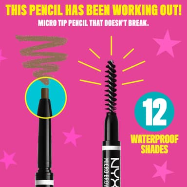 NYX Professional Makeup Micro Brow Pencil, Ultra Slim Eye Brow Pencil with Dual Ended Ultrafine Tip, Waterproof & Smudge-Resistant, Vegan Formula, Shade: Espresso, Pack of 2 view 2