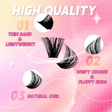 FADLASH 80D+100D 0.07mm D Curl 12-18mm Russian Volume Natural Wispy Fluffy Cluster Lashes DIY Eyelash Extensions view 3