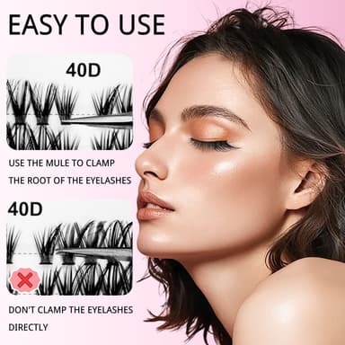 KEYRI 540 Pieces Individual Eyelashes 30-40-50-60-80-100D Fluffy Russian Eyelashes Extensions Cluster Lashes Kit DIY Eye Lashes Ultra-lightweight Eyelash Clusters for Girls and Women (8-16mm Mix) view 4