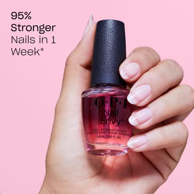 OPI Nail Envy Nail Strengthener, Pink to Envy Sheer Pink Nail Polish Treatment with Vegan Formula to Strengthen Weak & Thin Nails, 15ml view 2