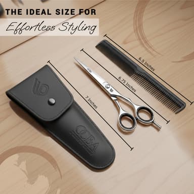 OCBA Professional 6" Hairdressing Scissor Sharp Hair Cutting Scissors for Barbers Hairdressers & Stylists Beard & Haircut Scissors for Men & Women (Classic Scissor) view 3