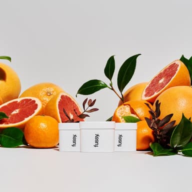 Fussy - Natural Deodorant Refill - Pack of 3 - Aluminium Free - Citrus Scent - 24 Hour Protection - 100% Effective - Wide Eyed - Mandarin, Grapefruit & Pepper - Vegan & Cruelty Free - 3 x 40g Refills view 1