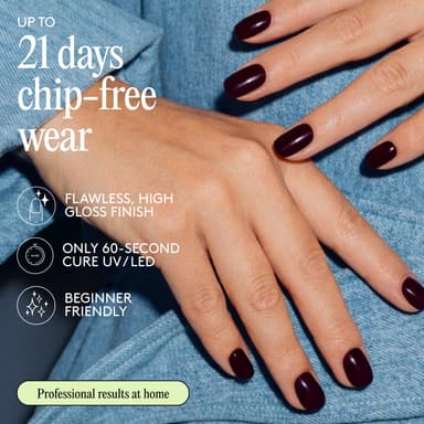 Mylee Gel Nail Polish 8ml [The Dark Night] - UV/LED Soak-Off Nail Art Manicure Pedicure for Professional, Salon & Home Use [Red Range] - Long Lasting & Easy to Apply view 3