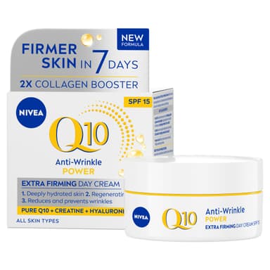 NIVEA Q10 Anti-Wrinkle Power SPF15 Firming Day Cream (50ml), Anti Wrinkle Face Cream Helps Achieve Firmer Skin in 7 Days, Face Moisturiser to Reduce Wrinkles and Nourish Skin view 1