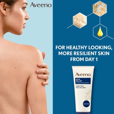 Aveeno Skin Relief Moisturising Lotion (1x 200ml), Unscented with Soothing Triple Oat Complex and Shea Butter, 72-Hour Intense Hydration, Helps Relieve Very Dry, Tight and Sensitive Skin view 2