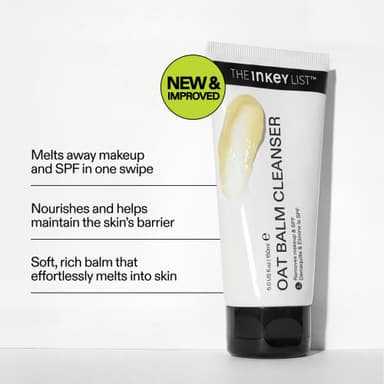 The INKEY List Oat Cleansing Balm 150ml – New & Improved Formula, Makeup & SPF Remover, 5% Oat Kernel Oil for Hydration & Skin Barrier Support, Gentle Cleanser for Sensitive Skin view 3