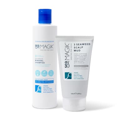 Sea Magik - Salicylic Acid Shampoo and Scalp Mask Set for Sensitive and Dry Scalp and Hair, Infused with Strengthening Seaweed, Long Lasting Hydration, Vegan, Cruelty Free (300ml + 150ml) view 1