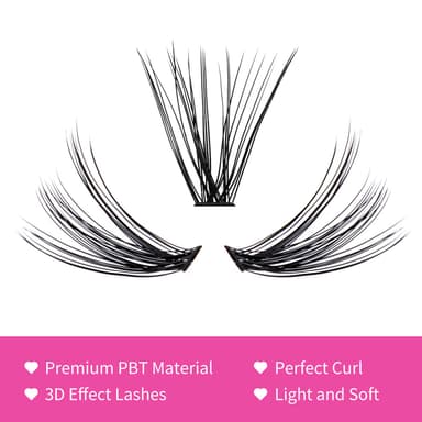 Individual Cluster Lashes Extensions 30D 40D 0.07 D Curl 10mm Extensions 200Pcs Individual Cluster Lashes DIY Eyelash Extensions at Home view 4