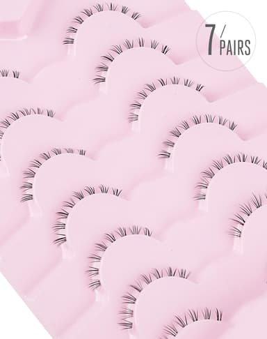Onlyall Bottom Lashes Under Eyelashes False Natural Anime Lower Fake Eyelash Reusable 7 Pairs R9 view 3
