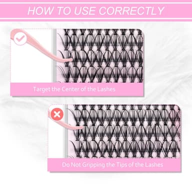 FADLASH 20D 0.07mm D Curl 12mm Russian Fluffy Natural Wispy Cluster Lashes DIY Eyelash Extensions view 3