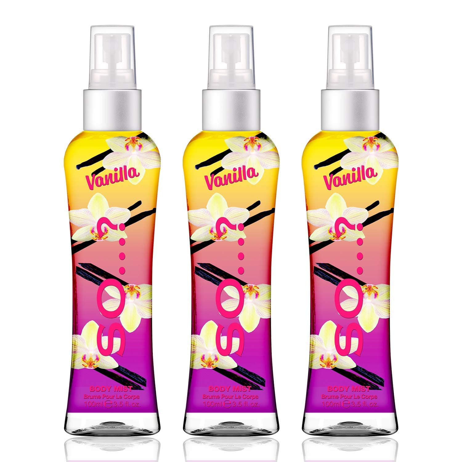 Body Mist By So…? Womens Vanilla Body Mist Fragrance Spray 100ml Bundle (Pack of 3)