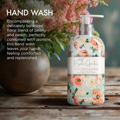 Baylis & Harding Royale Garden Peach Peony & Jasmine Hand Wash 500ml,pack of 6 view 4