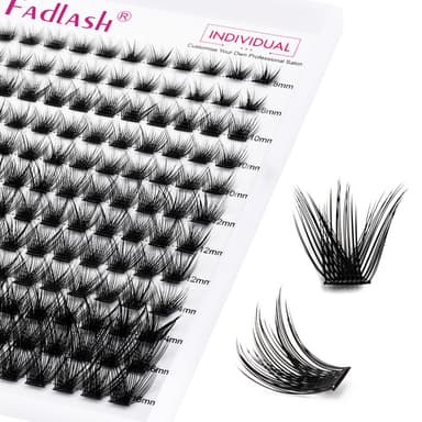 FADLASH 144pcs 0.07mm D Curl 8-16mm 40D Mixed Trays Customizable DIY Eyelash Extensions for Beginners view 1