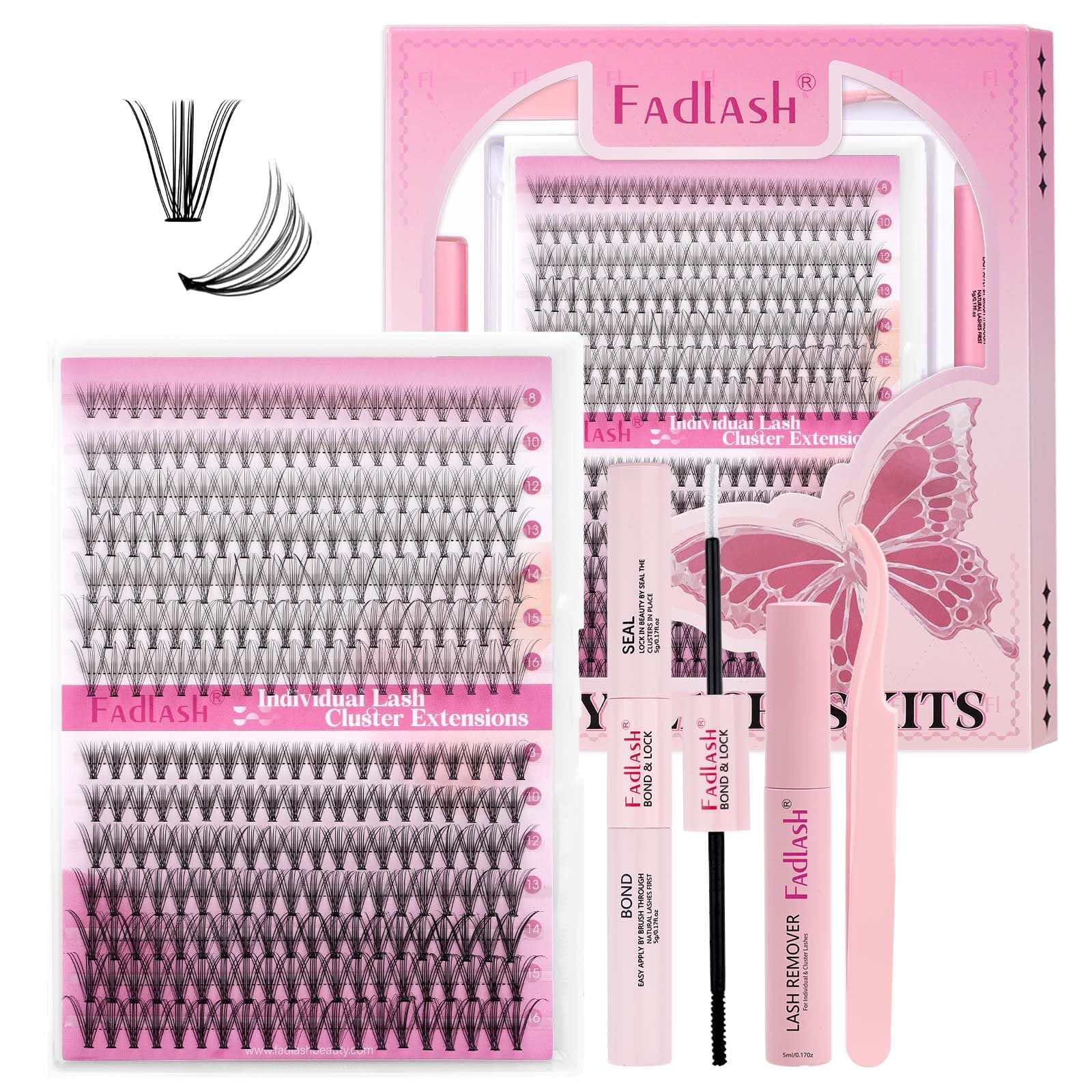 FADLASH 10D+20D 0.07mm C Curl 8-16mm Wispy Fluffy Russian Natural Cat-Eye Lashes DIY Eyelash Extensions