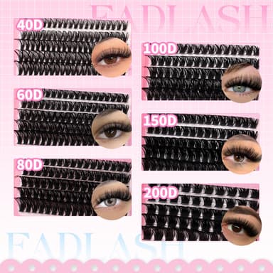 FADLASH 470pcs 0.07mm C Curl 10-18mm 40-60-80-100-150-200D with Bond and Seal Fluffy Russian Natural Cat-Eye Lashes DIY Eyelash Extensions view 4