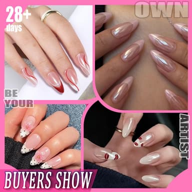 UNA GELLA Nail Tips, 504PCS Clear False Nail Medium Almond Shape For Gel Extensions - 12 Sizes Soft Acrylic Gel Press On Nails No C Curve Gift For Diy At Home view 2