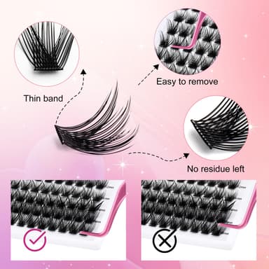 FADLASH 144pcs 0.07mm D Curl 8-16mm 40D Mixed Trays Customizable DIY Eyelash Extensions for Beginners view 3