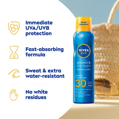 Nivea Sun Protect & Refresh Cool Invisible Spray SPF 30 Waterproof 200 ml Packaging May Vary view 3