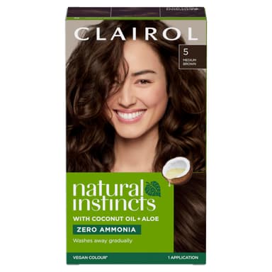 Clairol Natural Instincts Semi-Permanent No Ammonia Hair Dye, 5 Medium Brown view 1