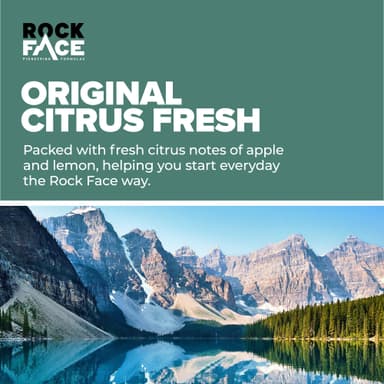 Rock Face Antiperspirant Deodorant for Men - Original Fresh Citrus Scent, 200ml Spray, 48 Hour Protection, Non-Staining, Multipack of 6 view 4