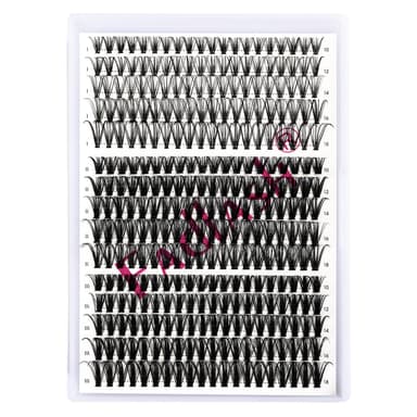 FADLASH 300pcs 0.07mm D Curl 10-18mm 20D+40D+50D Mixed Clusters Natural Look Fluffy Wispy Volume Lashes DIY Eyelash Extensions view 1