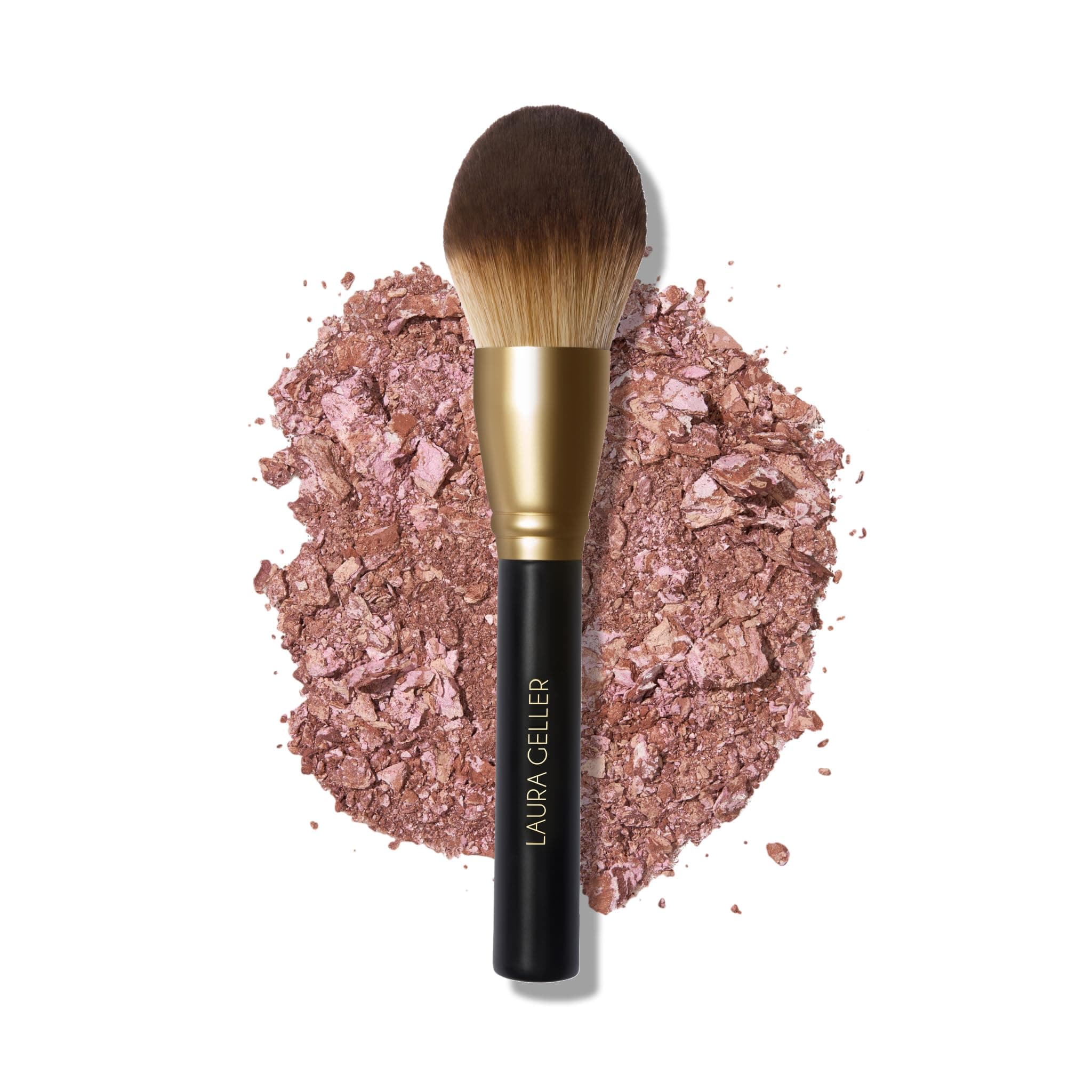 LAURA GELLER Classic Bronzer Brush - Large Face Powder Brush for Contour, Blush, and Setting Powder - Ultra-Soft, Fluffy Powder Brush for Makeup