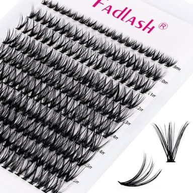 FADLASH 200pcs 0.07mm D Curl 8-16mm 30D Mixed Trays Cluster Lashes DIY Eyelash Extensions view 1