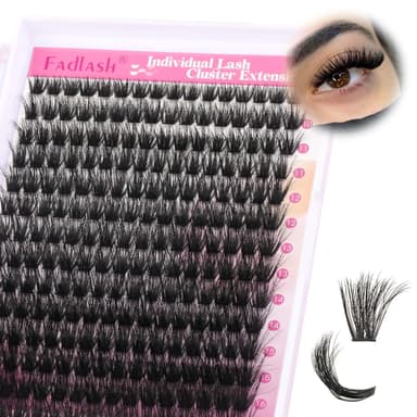 FADLASH 100D 0.07mm D Curl 8-16mm Large Tray Wispy Russian 3D Fluffy Cluster Lashes DIY Eyelash Extensions view 1
