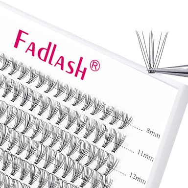 FADLASH Lash 0.10mm D Curl 8-15mm Mixed Length Cluster Lashes DIY Eyelash Extensions view 1