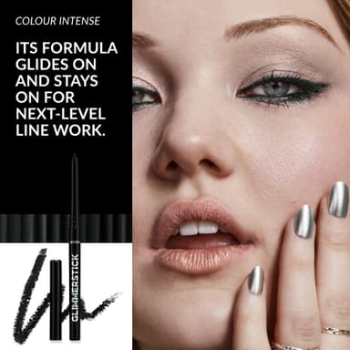 Avon Glimmerstick Eyeliner Blackest Black, Soft-Glide Formula, Bold and Intense Colour, Waterproof, Smudge-Proof Colour That Lasts All-Day, Cruelty Free view 3