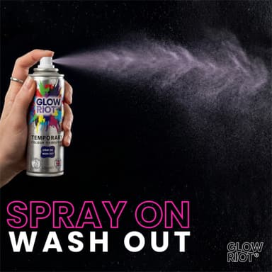 Glow Riot Temporary Colour HairSpray, Spray On Wash Out Formula, Made in the UK, Certified Cruelty Free, Skin, Hair, Clothing and Child Safe (Green) view 3