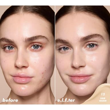 e.l.f. Soft Glam Satin Concealer, Medium Coverage for Blemishes & Under-Eye, Crease-Resistant, Long-Lasting, Vegan & Cruelty-Free, 12 Fair Warm view 4