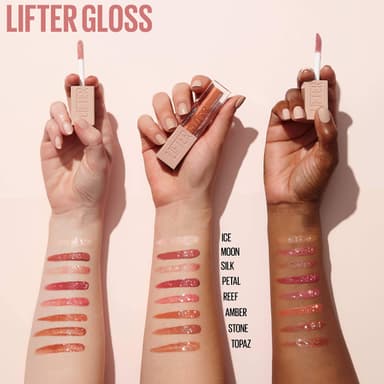 Maybelline Lifter Gloss, Hydrating Lip Gloss with Hyaluronic Acid, Creates Fuller-Looking, Shiny, Moisturised and Plumped Lips. Non-sticky, 003 Moon (Nude Pink) view 4