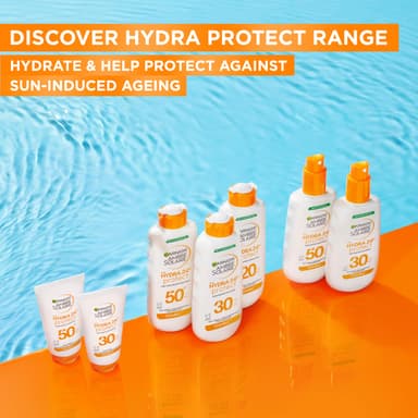 Garnier Ambre Solaire Hydra 24H Protect Lotion SPF30 400ml, Up To 24H Hydration With Vitamin E, Non Greasy Fast Absorption, Water Resistant, Cruelty-Free International Approved view 4