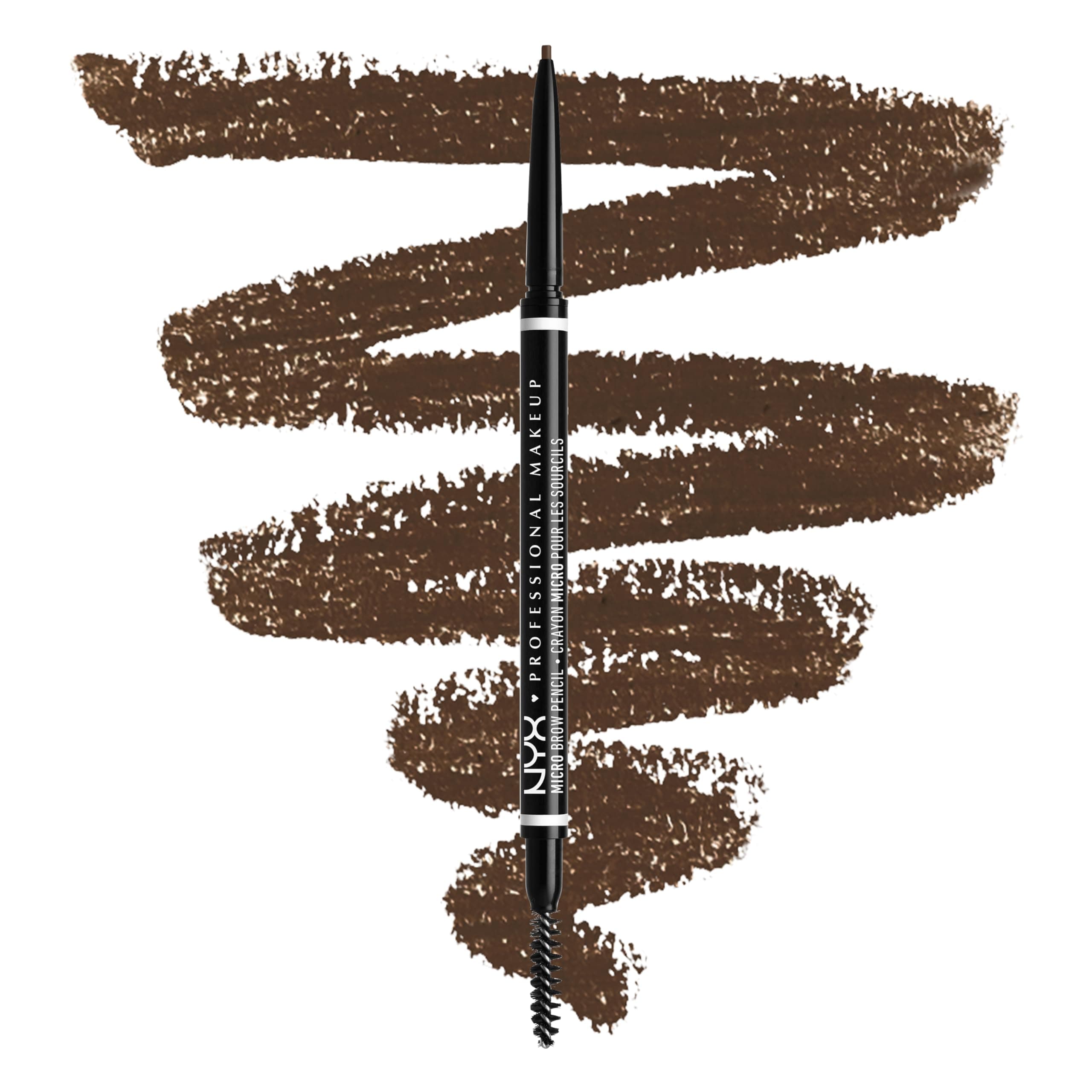 NYX Professional Makeup Micro Brow Pencil, Ultra Slim Eye Brow Pencil with Dual Ended Ultrafine Tip, Waterproof & Smudge-Resistant, Vegan Formula, Shade: Brunette